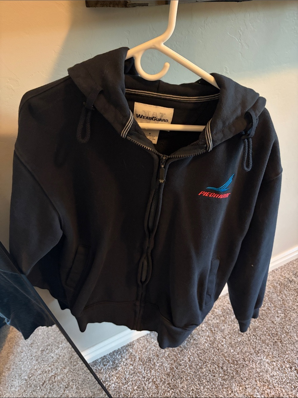 WearGuard Men's Black Zip-Up Hoodie